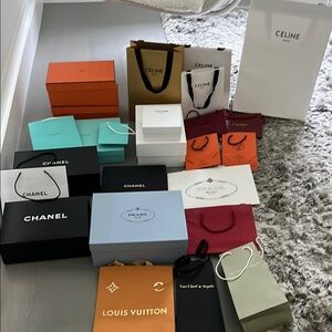Luxury Designer Shopping Bags and Boxes Collection